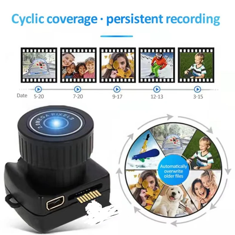 Mini Camera Camcorder 480P Mini DVR Camcorder Y2000 Portable Webcam Video Voice Recorder Camera