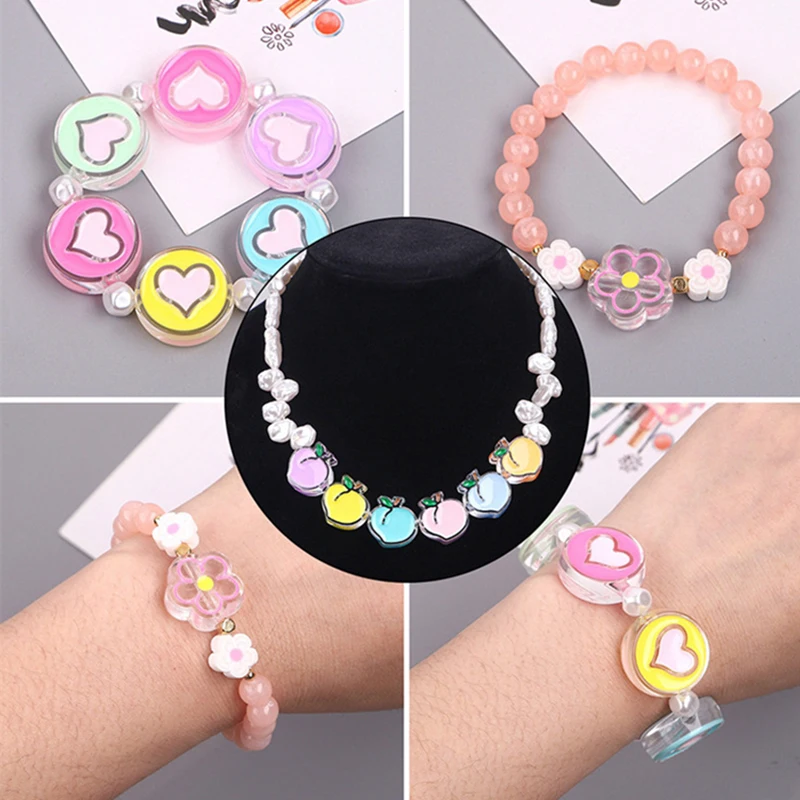 High Quality Acrylic Beads Cat Candy Heart Loose Spacer Beads for Jewelry Making Needlweork Bracelet Charm Necklace DIY Keychain
