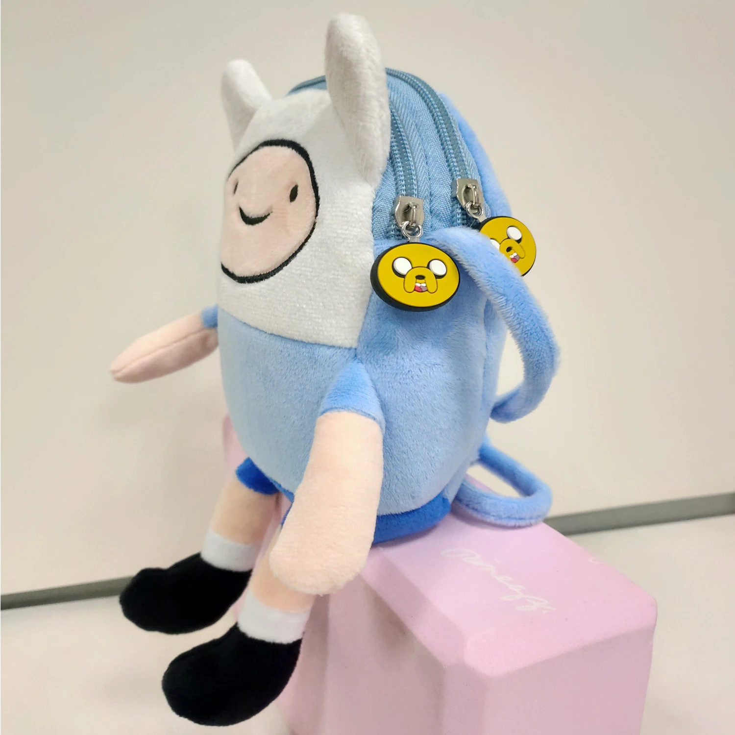 Adventure Time Plush Toys shoulder Cartoon bag Jake Finn bemore Soft Stuffed Animal BMO Two Zipper pocket Finn The Human Robot