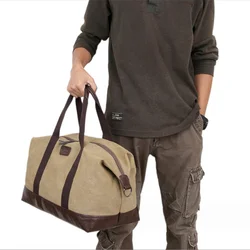 Bolso de lona de mano para hombre, bolsa de viaje de gran capacidad, de un hombro, tendencia de moda, venta al por mayor, novedad de 2024