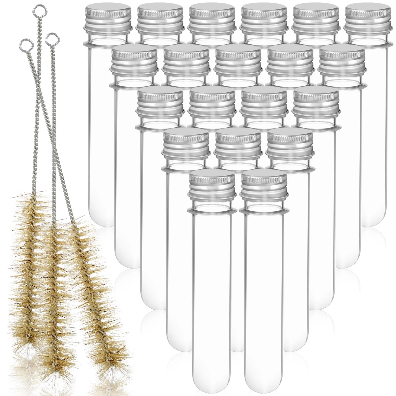 

1Set Storage Tubes Transparent Plastic Sample Tubes Pet Material Screw Cap Aluminum Sealing for Beads Diamond Dots Sequins with
