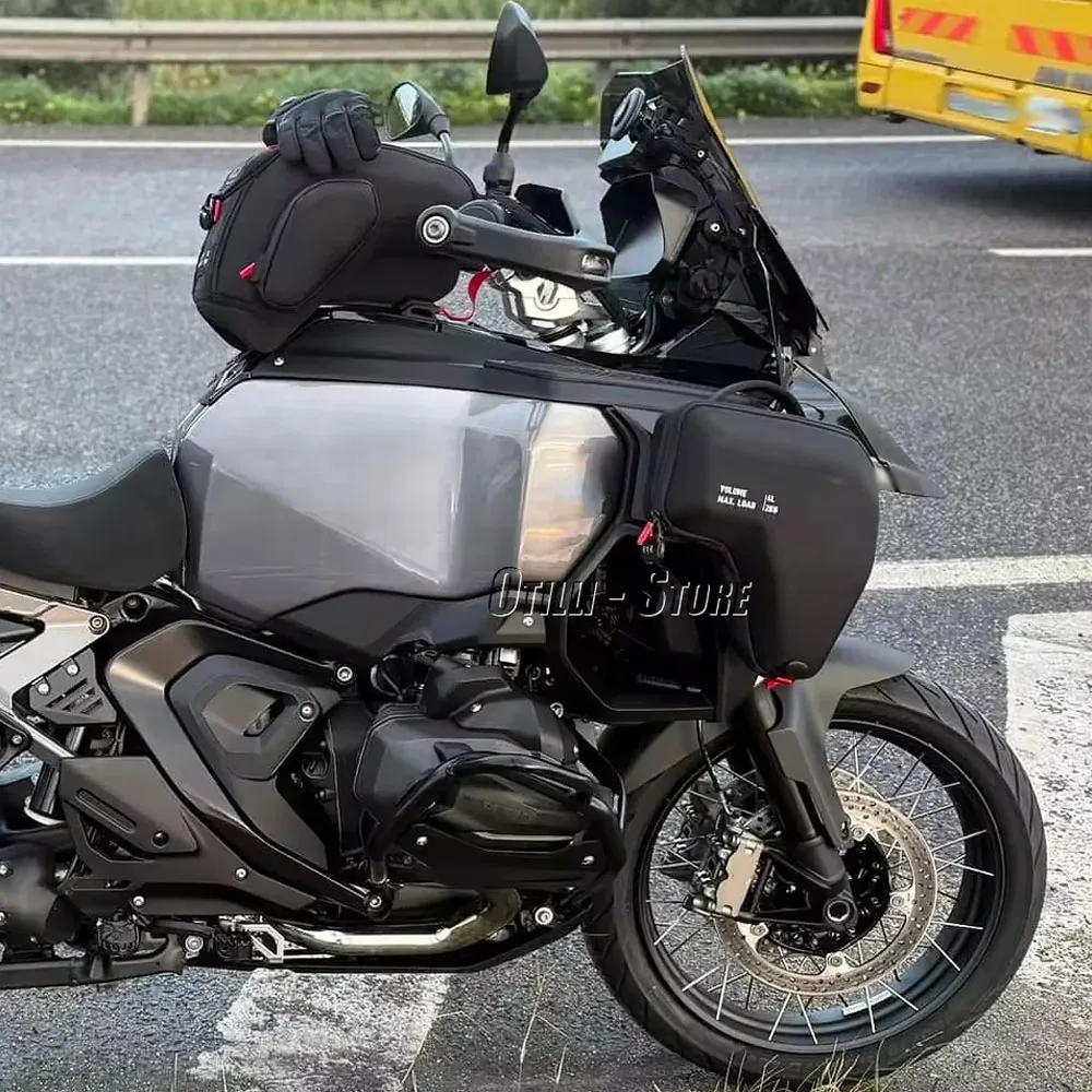 Accessoires de sac de moto, nouveaux sacs de capot de radiateur, sac à outils de carénage latéral 4L pour BMW R 1300 GS Adventure R1300GS ADV 2024 2025