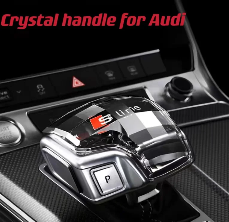 1pcs Crystal Gear Shift Knob Cover for Audi Q7 A6 Q8 SQ5 A5 A4 S4 RS5 RS6 A7 SQ8 2016-2024 Gear Lever Handle