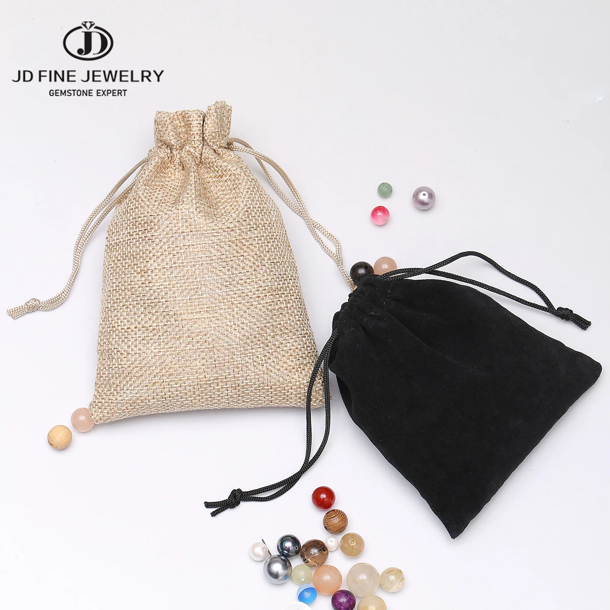 JD Velvet Drawstring Jewelry Pouches Storage Bags for Rings and Earrings Bulk Packaging Dust Sachets for Party Favors Wholesale