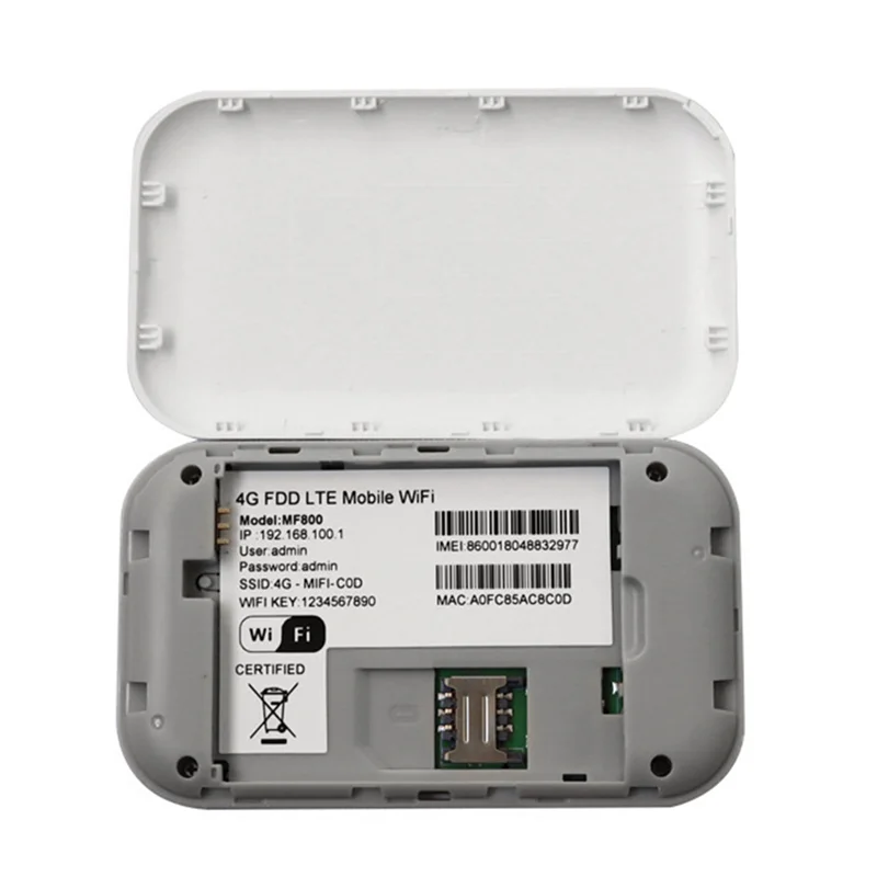 

Y22A-4G Беспроводной Wi-Fi Маршрутизатор Wi-Fi Модем Автомобильный мобильный Wi-Fi Беспроводная точка доступа Mifi 150 Мбит/с Поддержка 10 пользователей + слот для SIM-карты