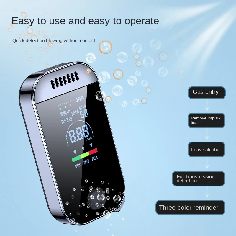 Alcohol Tester with Digital Display | Breathalyzer for Drunk Driving | Portable Measuring Instrument