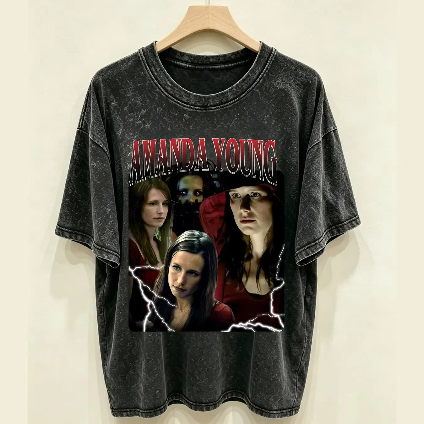 washed T Shirt Limited Amanda Young Character Movie Bootleg Vintage Retro long or short sleeves vintage Washed Soft Casual