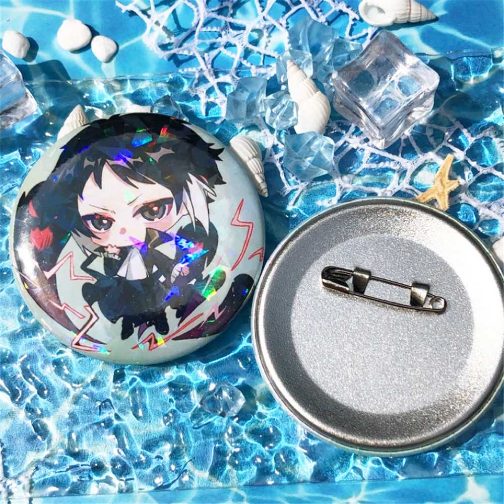 Anime Bungo Stray Dogs Dazai Osamu Nakajima Atsushi Cosplay Costume Accessories Brooch Pin Cartoon Badge Backpack Pendant