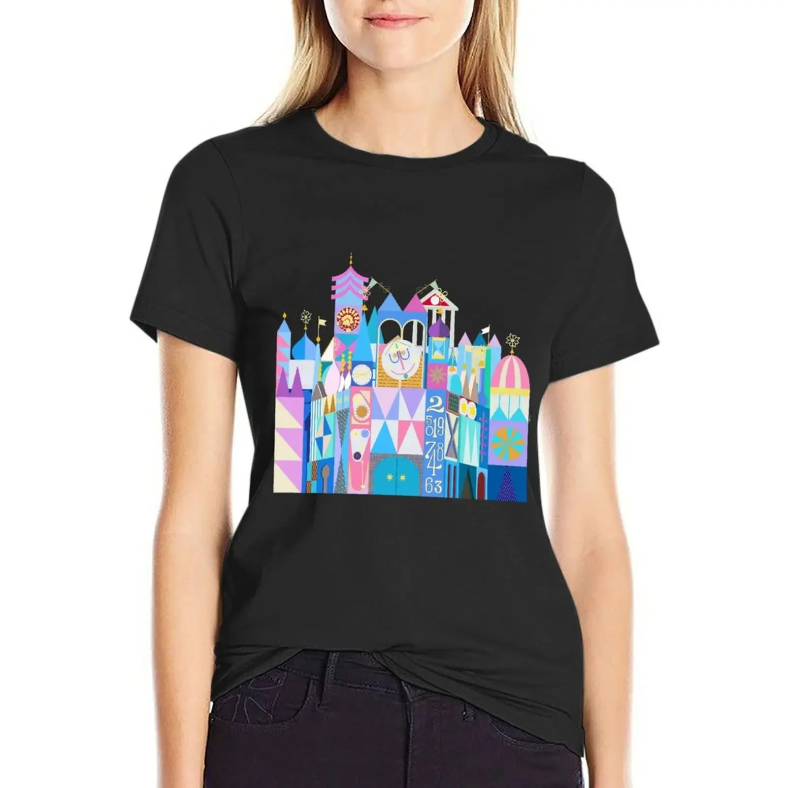 

Tokyo Small World After All T-Shirt animal print Blouse blacks sports fans black t-shirts for Women