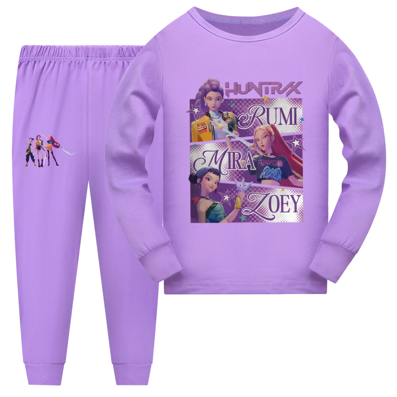 Kpop شيطان الصيادين الكرتون الاطفال ملابس طفل الفتيات بيجامة مجموعة أزياء الأولاد طويلة الأكمام منامة الأطفال ملابس خاصة دعوى