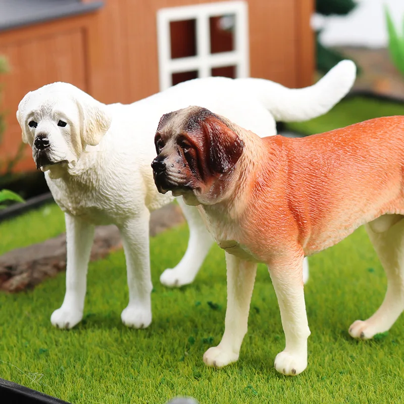 Réaliste animal de compagnie Retriever Bull Terrier Collie Saint Bernard chien famille animaux modèle figurines jouets à collectionner pour enfants enfant cadeau