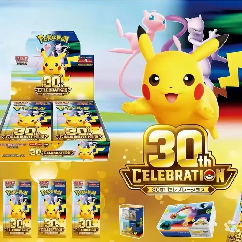 Poke TCG Japanese 30th M6A Celebration Booster Box Trading Card Collection Kachu Eevee Game Cards Gift Trading Card Game Sealed