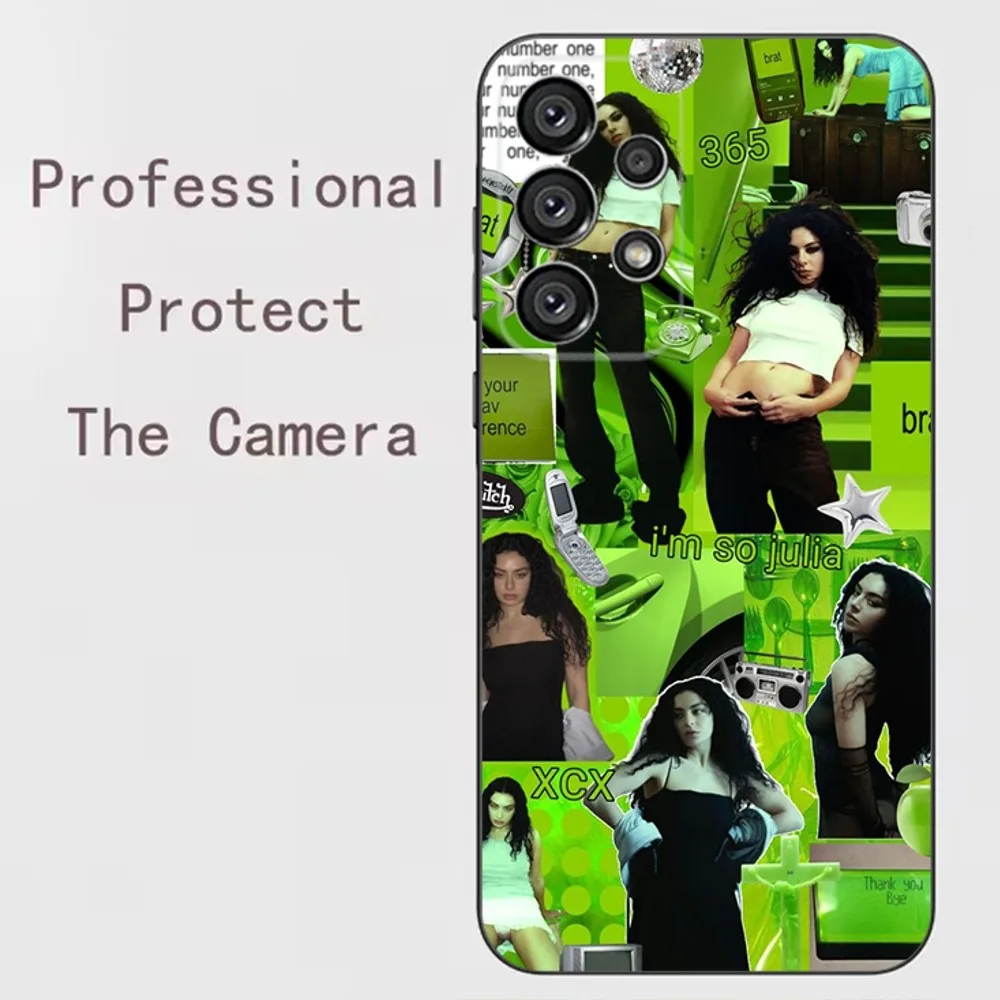 C-Charli XCX B- BRAT  Phone Case For Samsung Galaxy A91,A80,A73,A72 ,A71,A53A52,A32 ,A31A22,A21s,A20,Black Cover