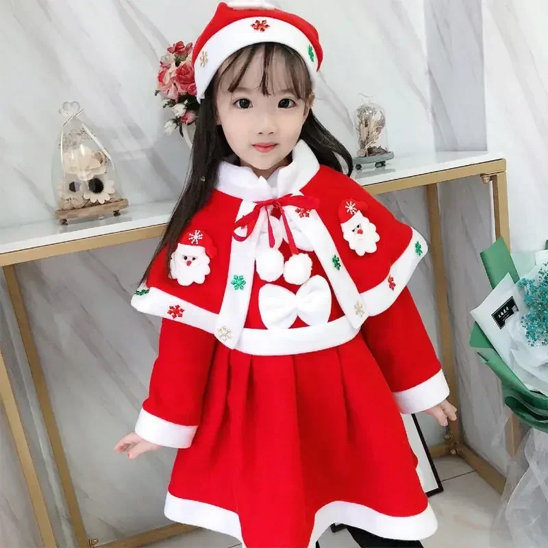 Children's Christmas Photography Costumes Children's Dress Up Girls Boys Santa Claus Dress Up Toddlers Baby Christmas Performanc