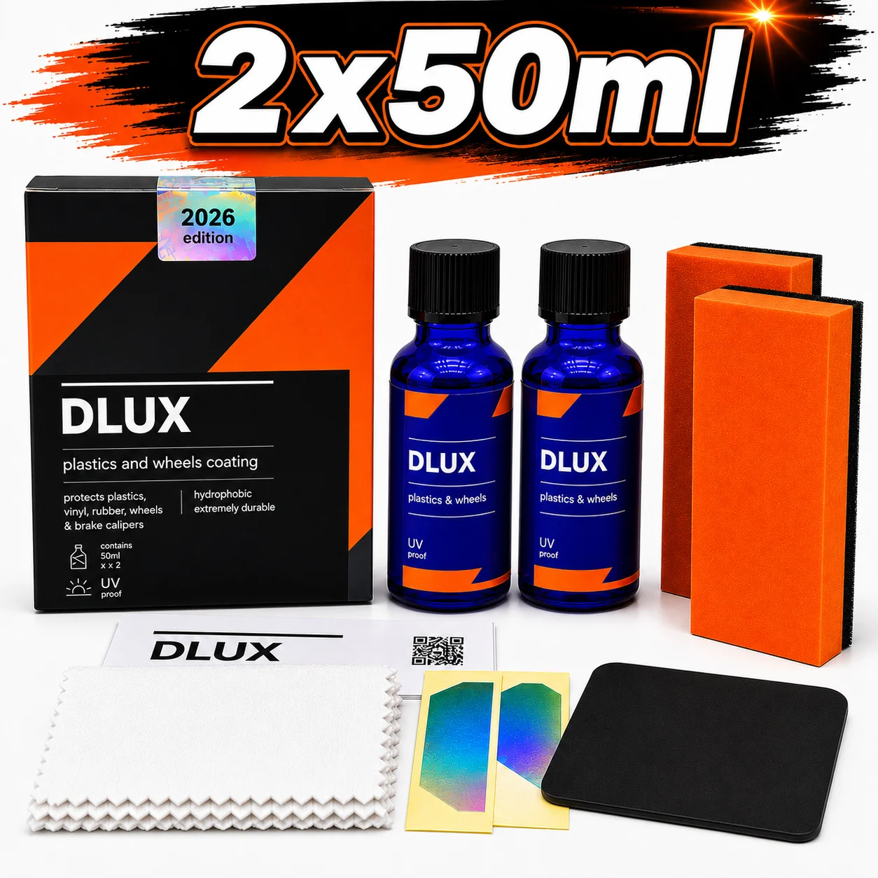CAR CQUARTZ DLUX Wheel Trim Coat  Ceramic Coating UV Protection for Wheels Exterior Plastics Rubber Metals