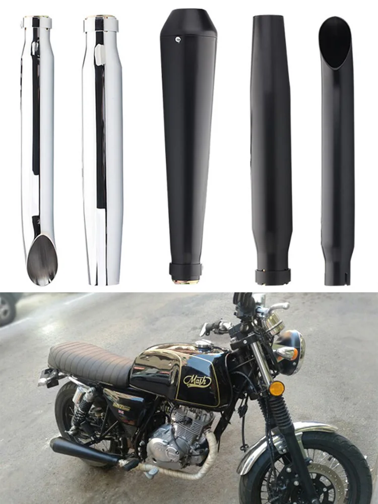 38/40/43/45mm motorfiets retro gemodificeerde uitlaatpijp voor Harley Triumph Pit Bike Escape Moto - afbeelding 2