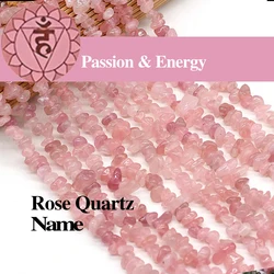 3-6mm Natural Rose Quartzs Beads Gravel Stone Beads Irregular Shape For Jewelry Making DIY Necklace Bracelet Length 40cm