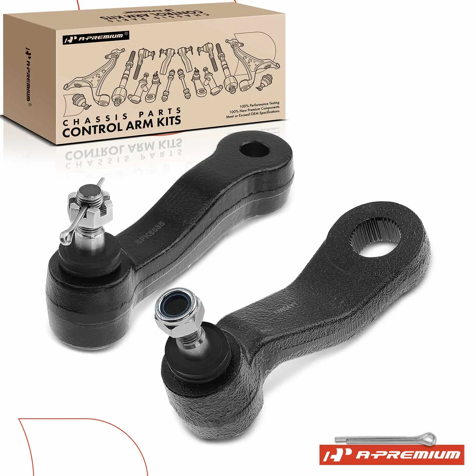 A-Premium 2x Front Idler Arm & Pitman Arm for Chevrolet Silverado 2500 99-04 Silverado 3500 01-06 Silverado 1500 HD 01-03