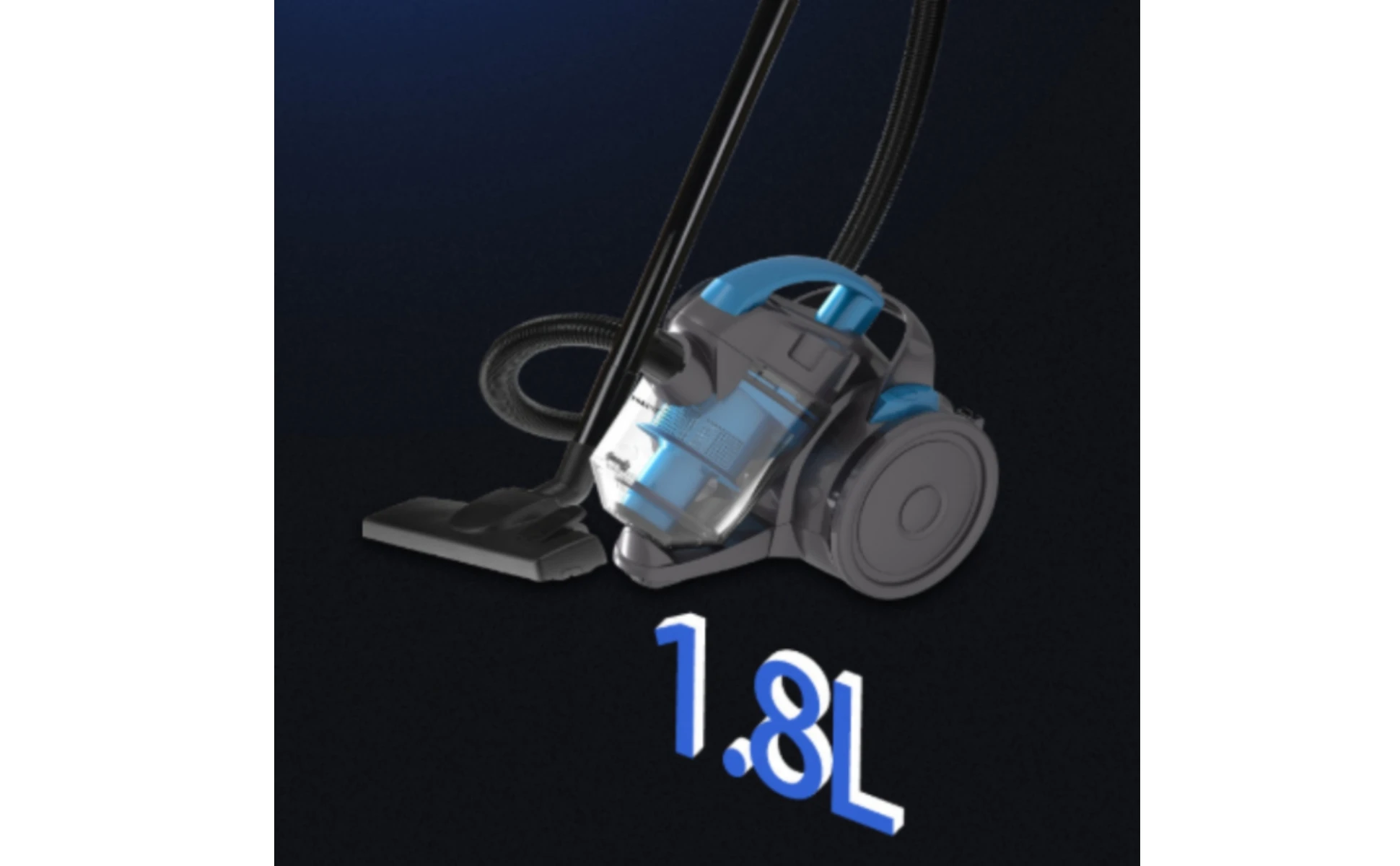 Corded Canister Vacuum Cleaner Transparent Dust Bin Bagless Canister Vacuum Long Flexible Hose Extension Tubes