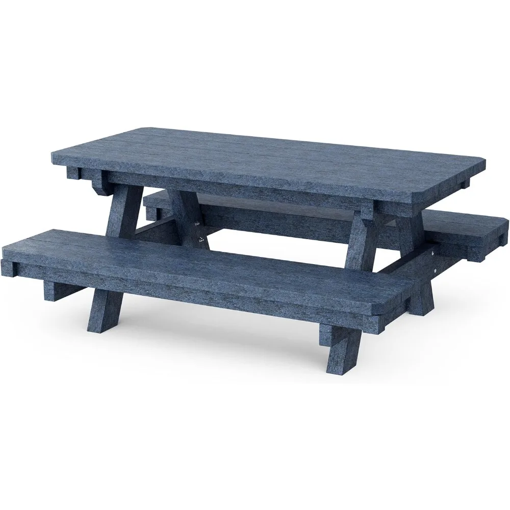 

Child's Picnic Table, Patriot Blue - Outdoor Weather Resistant Picnic Table for Patio, Porch, Deck, Lawn