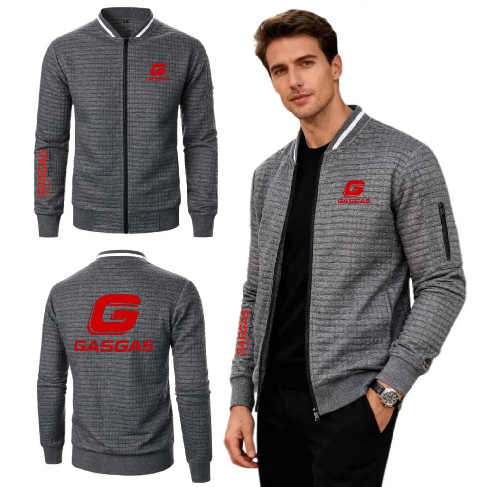 Motorcycles GasGas Factory Team Jacket Cycling Sports Mens Sweatshirt Simplicity Baseball Collar Waffle Coat Youth Streetwear
