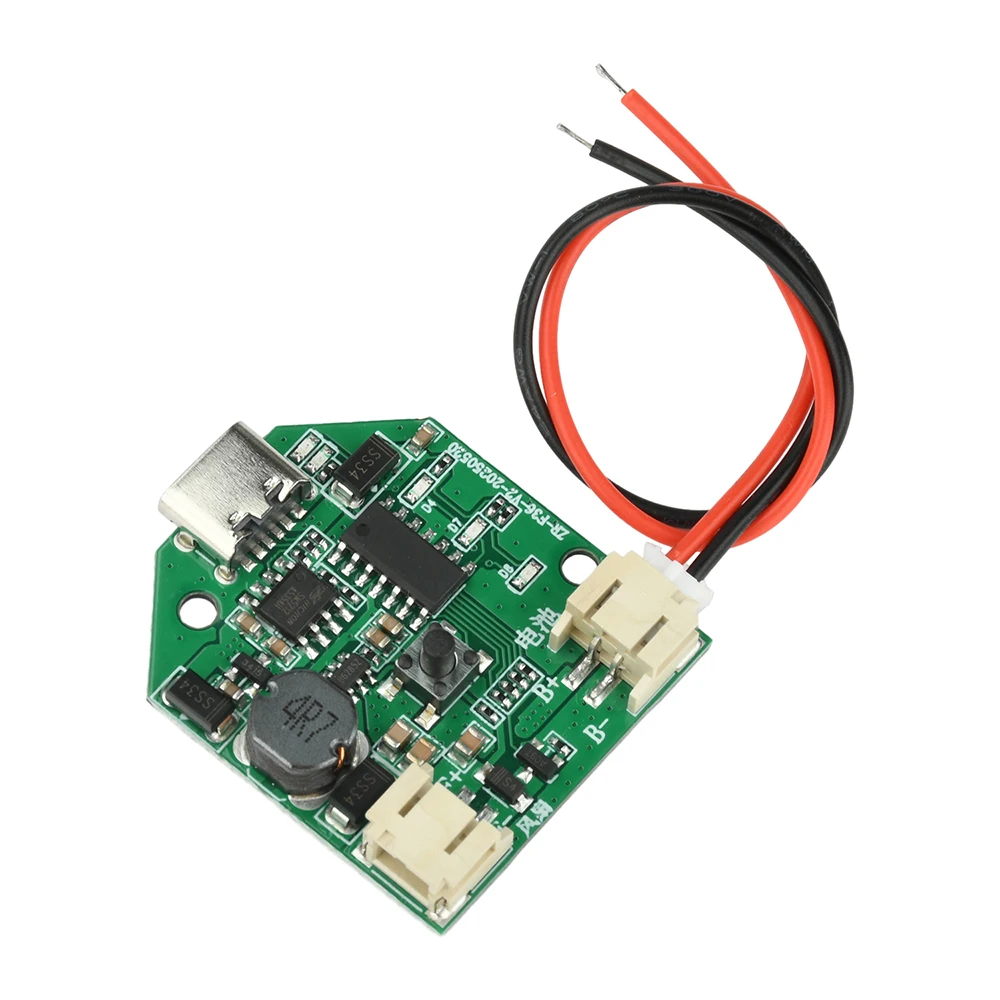 Small Fan Board Control Board with Boost Circuit Type-C USB Charging Fan Board for Handheld Portable Fans