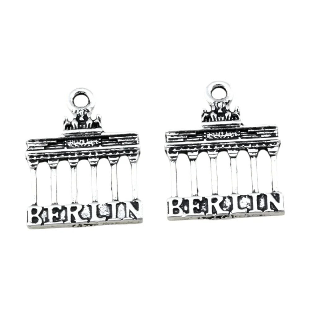 

15Pcs Alloy Brandenburg Gate Berlin Landmark Trip Charm Pendants For Jewelry Making Findings 18* 23.5mm A-106