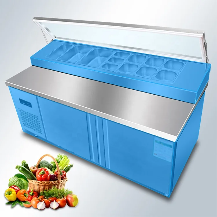 Commercial Restaurant Under Counter Refrigerators Fridge Table Prep Freezer Refrigeration Equipment Display Salad Bar Counter