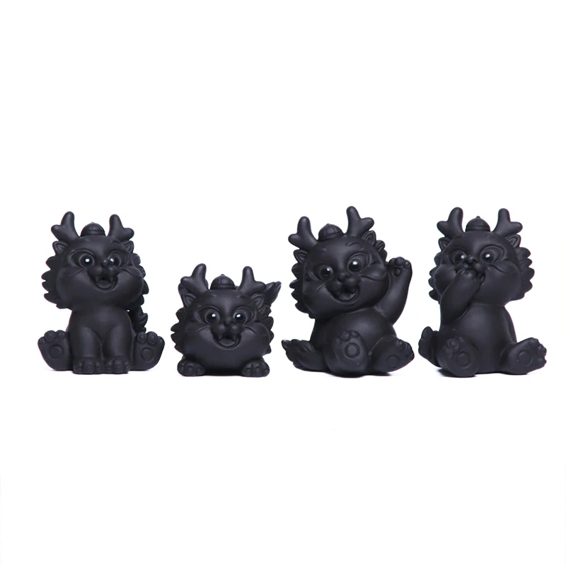 Ceramics cute Dragon Zen Tea Pet Home Decoration Tea Ceremony Accessories Year of the Dragon Gifts