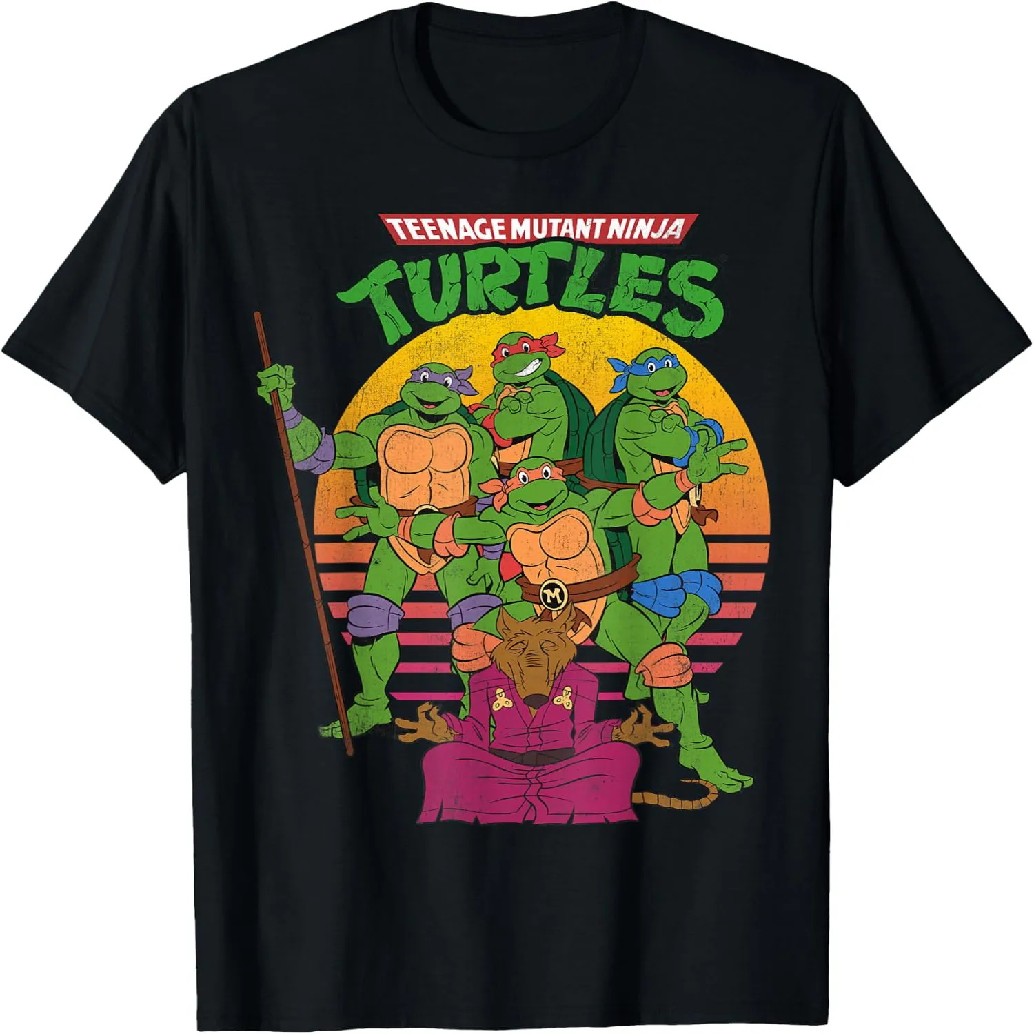 Turtles Retro Sun Group T Shirts for Men and Women Tees Y2K aesthetic, Concert tee