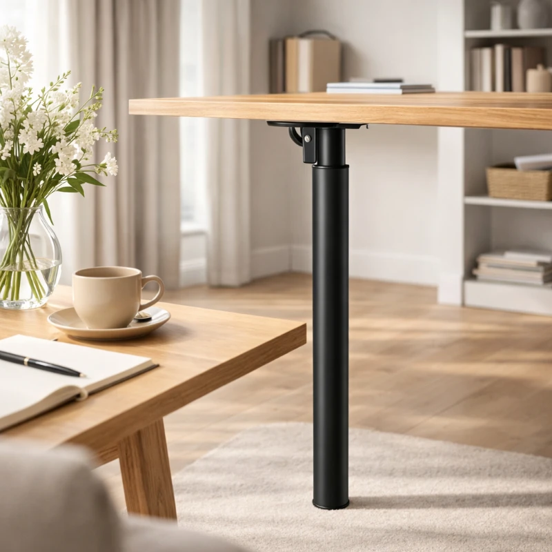 Pieds de table pliables et réglables en hauteur, cadre en fer forgé commercial, support de table réglable pour la maison, support de meuble épais, antidérapant et stable