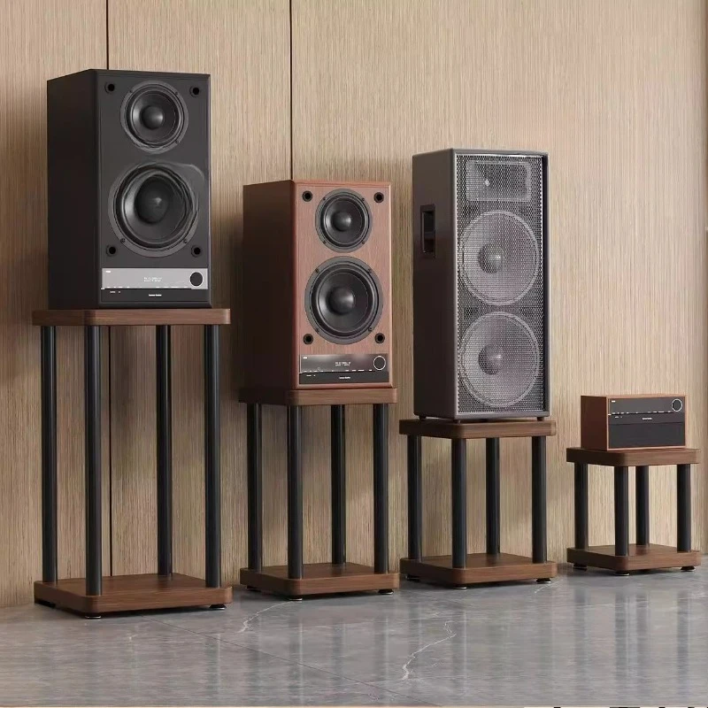 Metal Speaker Stands Universal Bookshelf Speaker Floor Stands Surround Sound Speaker Riser Home Theater Audio Storage Rack