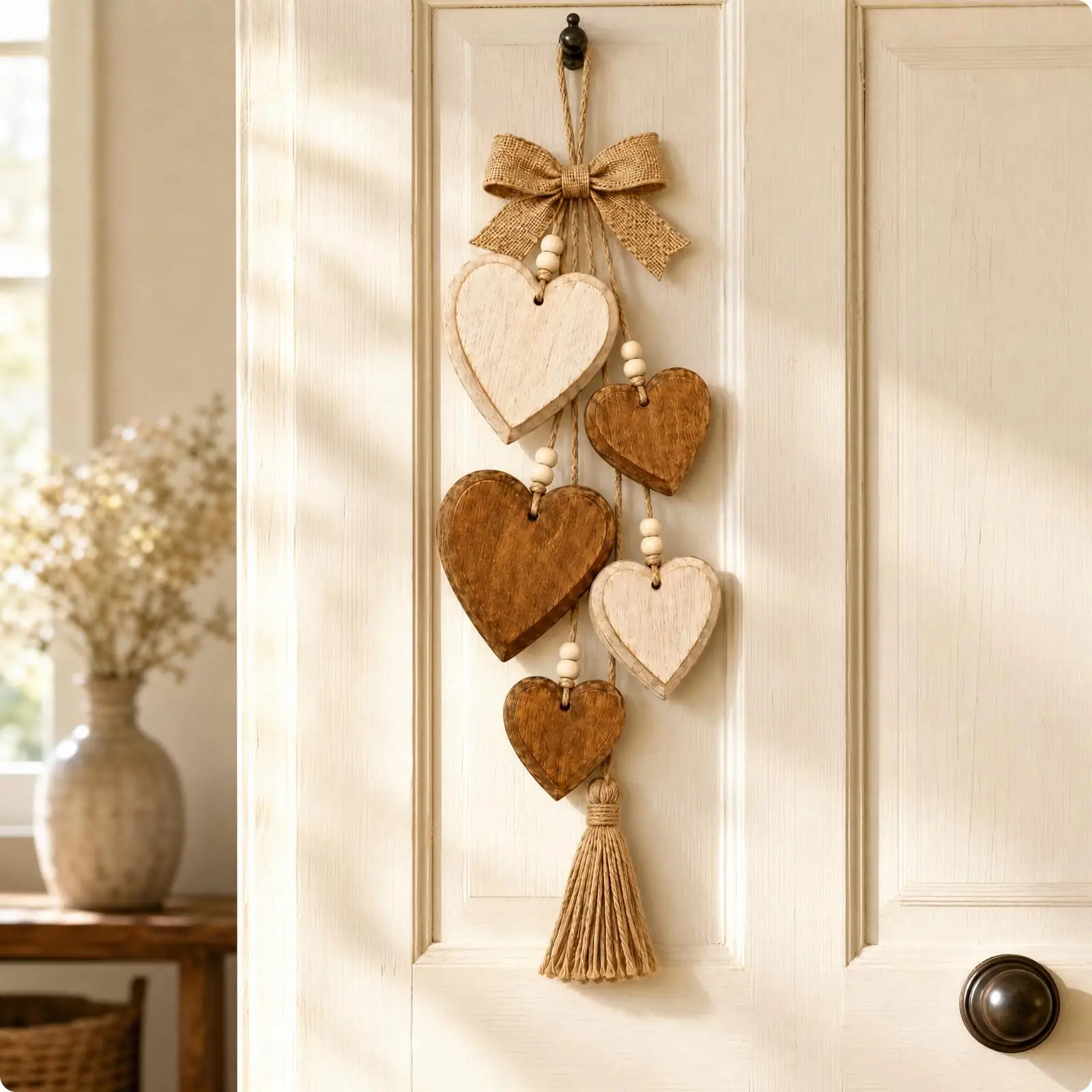 Hanging Heart Wall Decoration Layered Decor Valentines Day for Bedroom