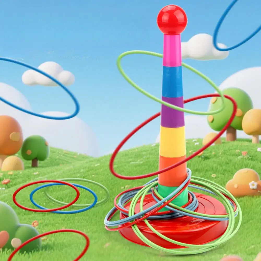 Ringwurfspiel-Set für Kinder, Stapelbecher, Spielzeug für drinnen und draußen, Eltern-Kind, interaktiver Spaß, pädagogischer Ringkreis-Wettbewerb