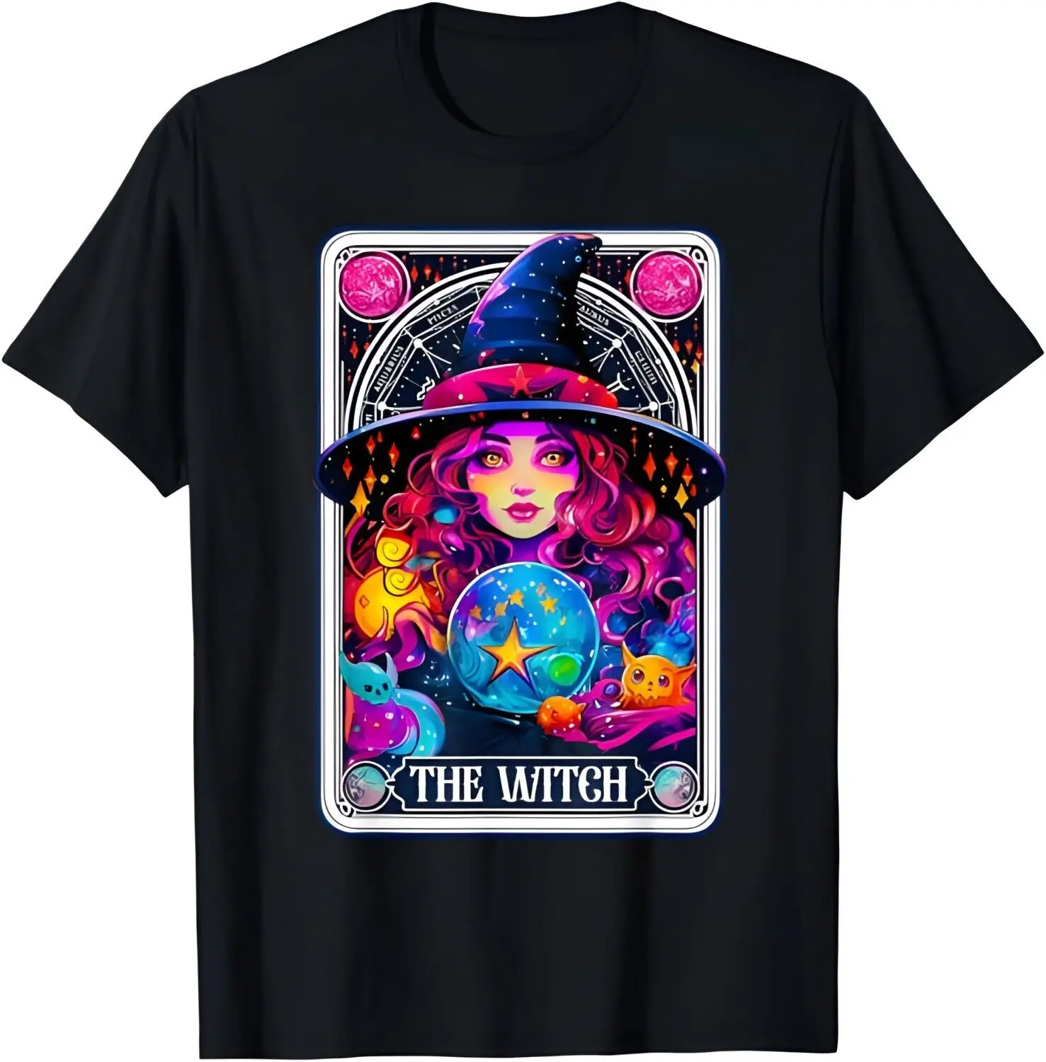 Tarot Card The Witch Spooky Season Witchy Witches Halloween T-Shirt