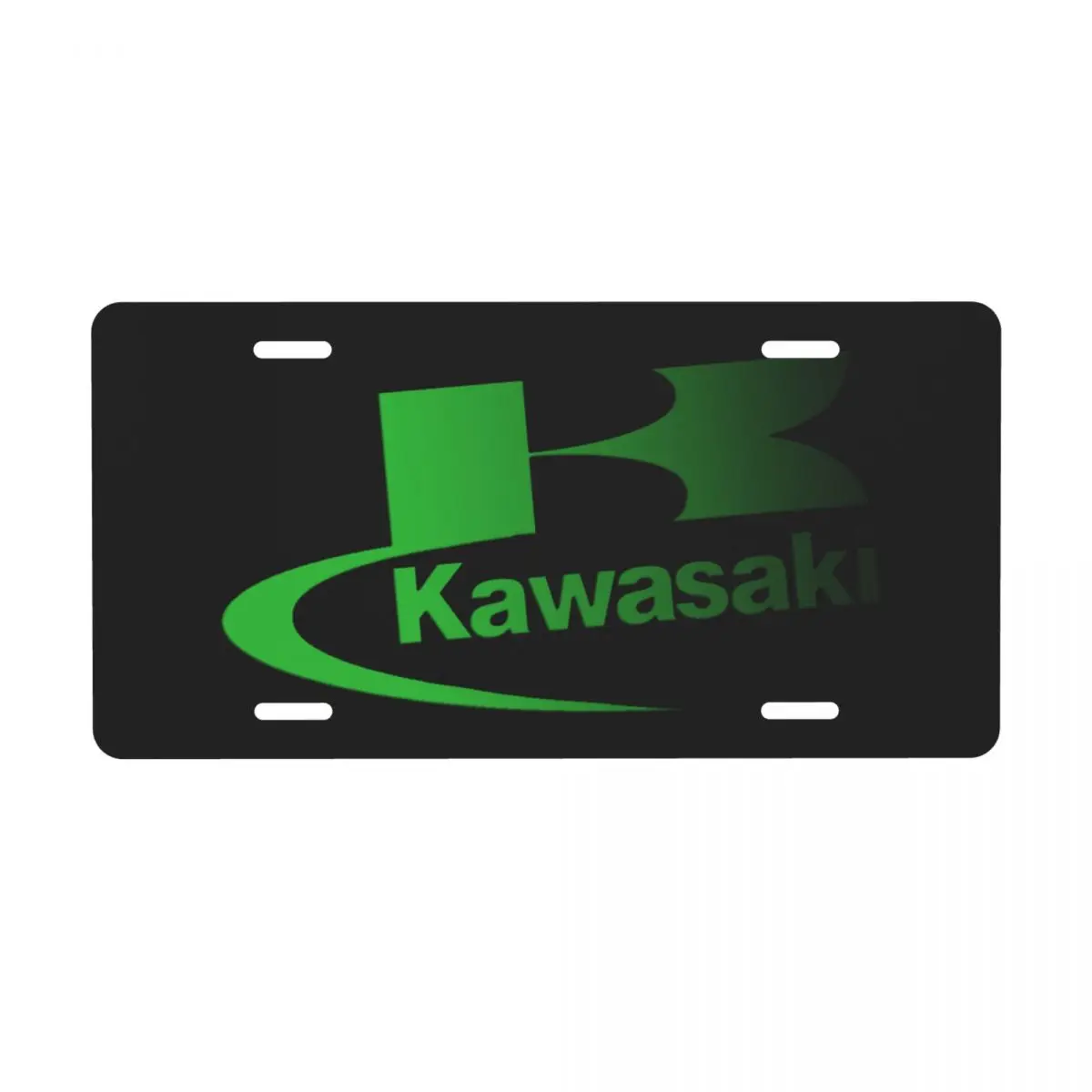 Customized Funny Kawasakis Logo Decorative Metal License Plate Motorcycle Racing Aluminum Car Front Vanity Tag 6x12 Inch