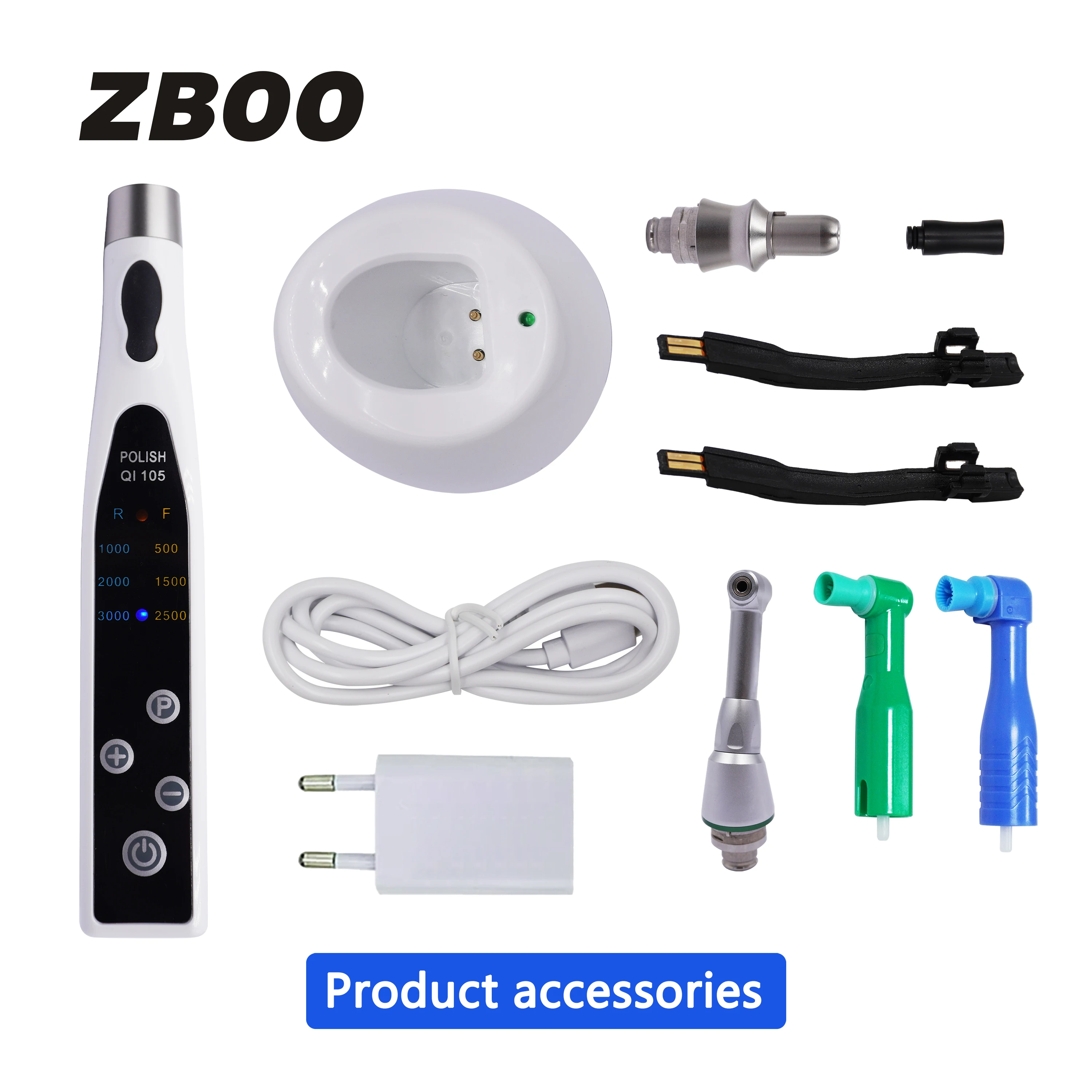 Dental Cordless Polishing Wireless Electric Motor Straight Prophy Handpiece 3000rpm Disposable Head Polishing Instrument