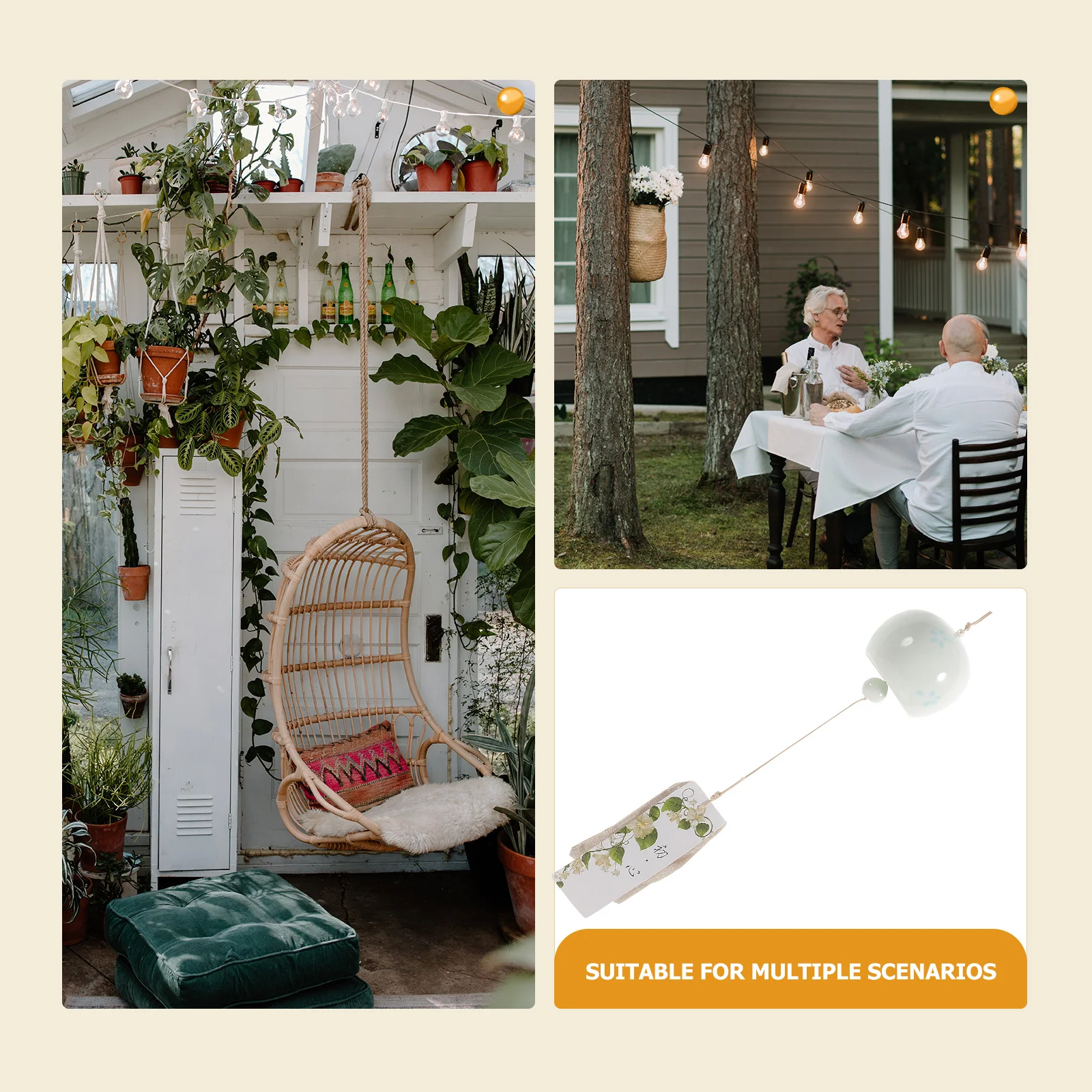 

Charming Ceramic Wind Chime Japanese Style Suitable for Various Occasions High Quality Materials Beautiful Appearance