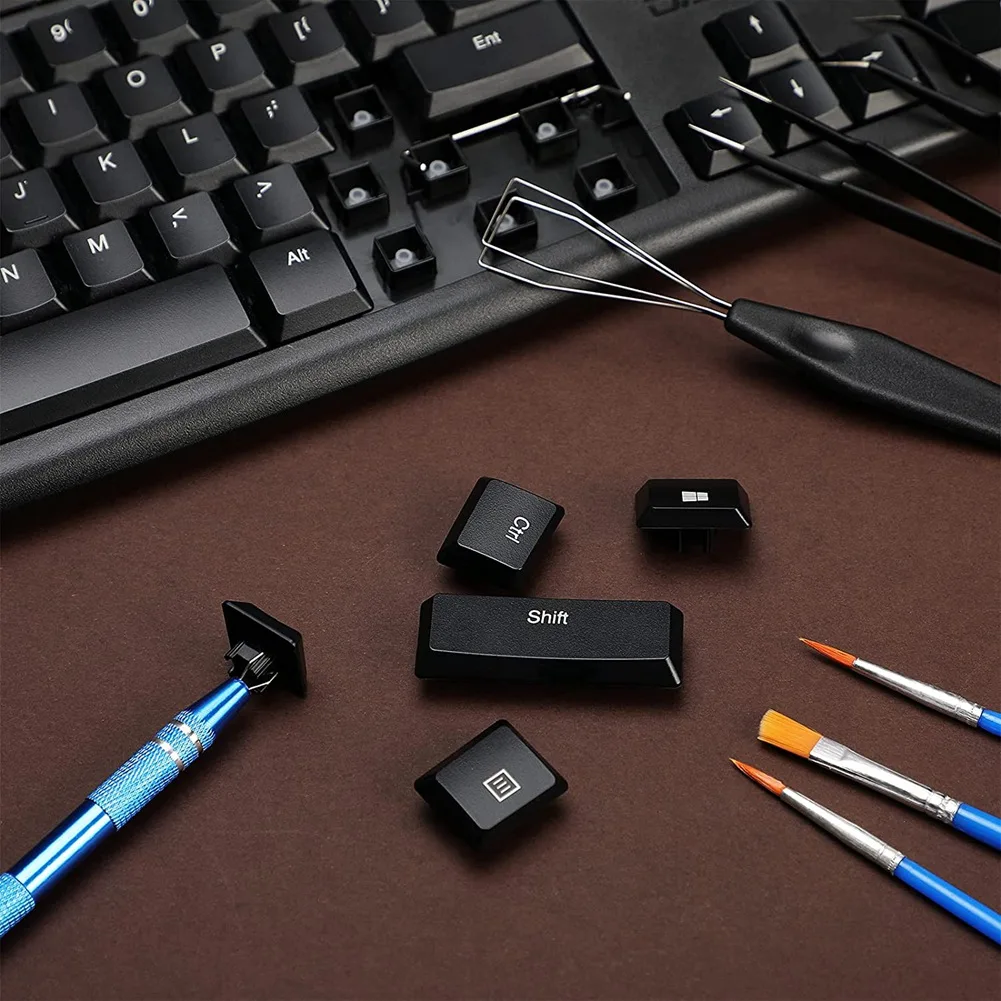 AS62 7 قطع من لوحة المفاتيح زيت تشحيم التبديل مجتذب عدة IC النازع التبديل مجتذب مفتاح لإزالة المكونات الإلكترونية