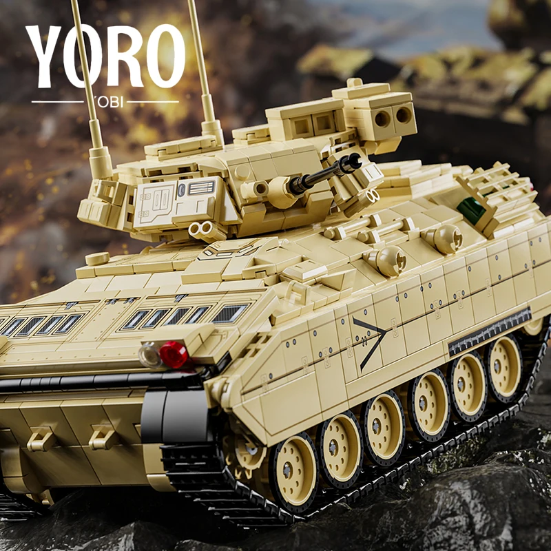 Army Stryker Armored Car MOC Building Blocks Military Main Battle Tank Bricks Model WW2 Panther 3D Toys Adult Children Gifts NEW