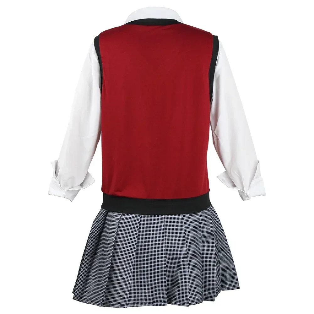 Anime Kakegurui Midari Ikishima Cosplay Costume Cheating Allowed Wig Woman JK School Uniform Shirt Vest Skirt Suit Halloween