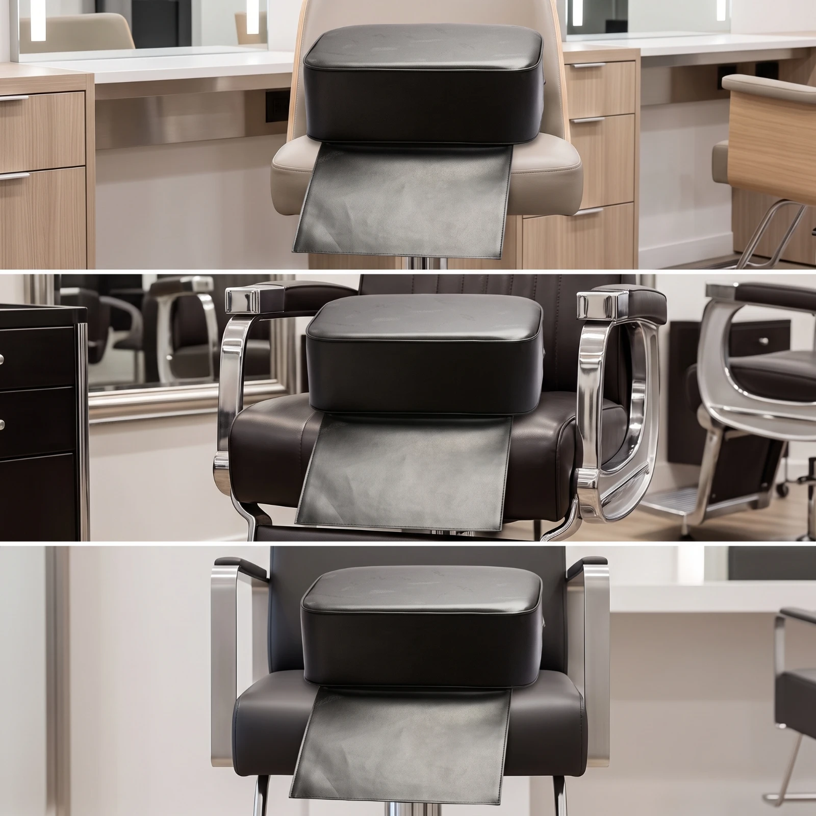 Hairdressing Booster Cushion Wipe-Clean Barber Chair Booster Cushion Rectangular Water-Resistant for Children, Hair Salons