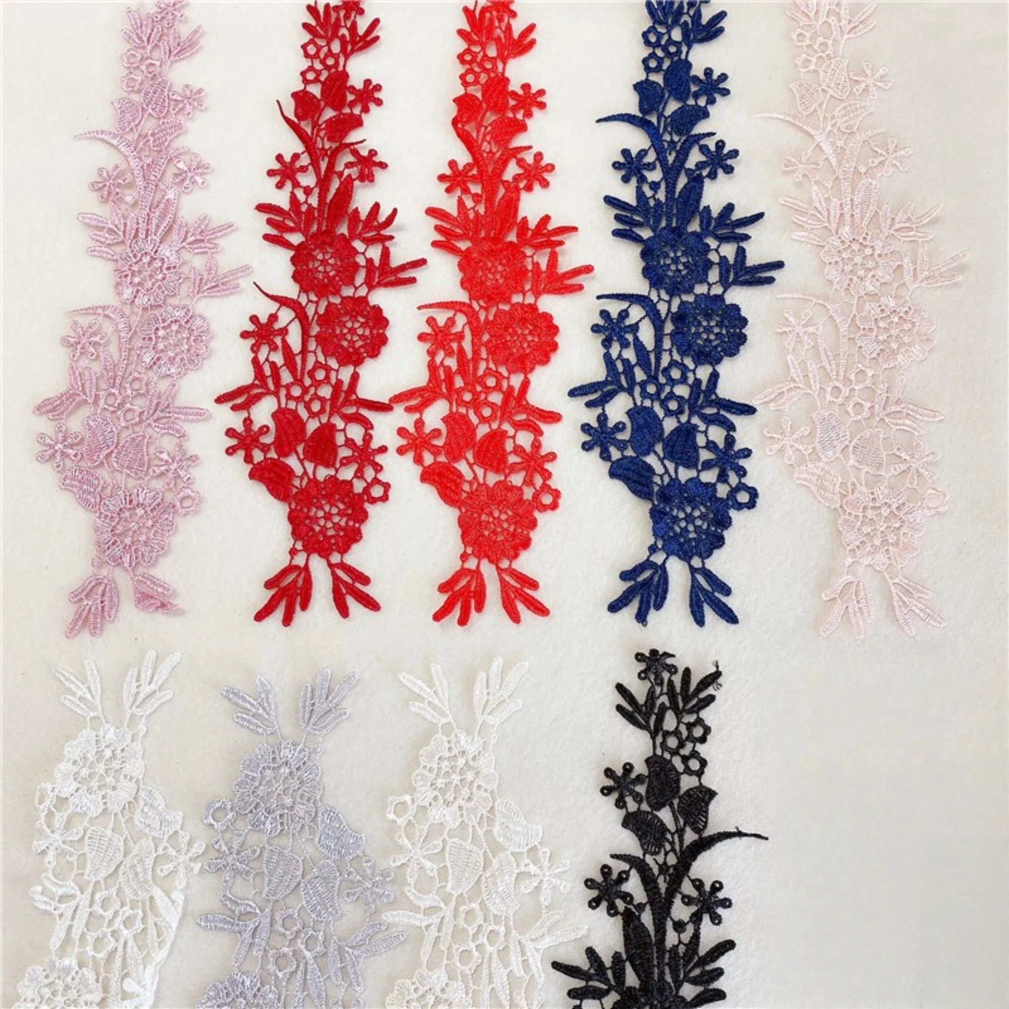 

1 пара вышитых аппликаций, водорастворимое кружево, нашивки для принадлежностей для платья, гладильный цветок для волос, головной убор