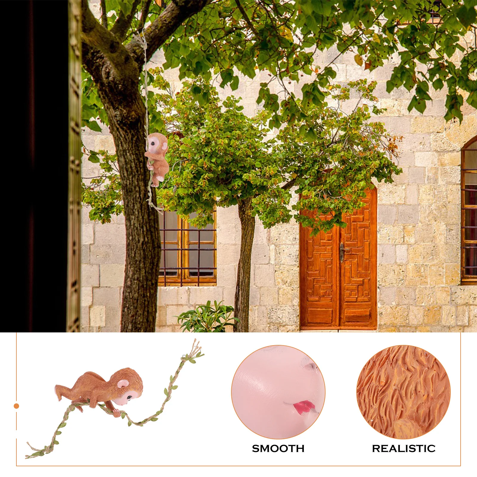 

Decoration Monkey Figurine Mini Statue Figure Pendant Ornaments Outdoor Statues Hanging Figurines Garden Small Tree Animal