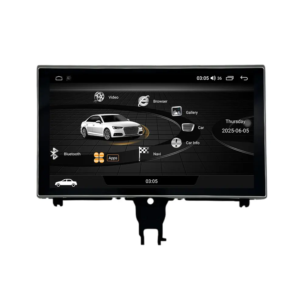 9-calowy samochodowy odtwarzacz multimedialny Carplay DSP Stereo Radio do Audi A6 C7 A7 2012 - 2018 Navi GPS Ekran QLED WiFi Android 16 Bluetooth — 2