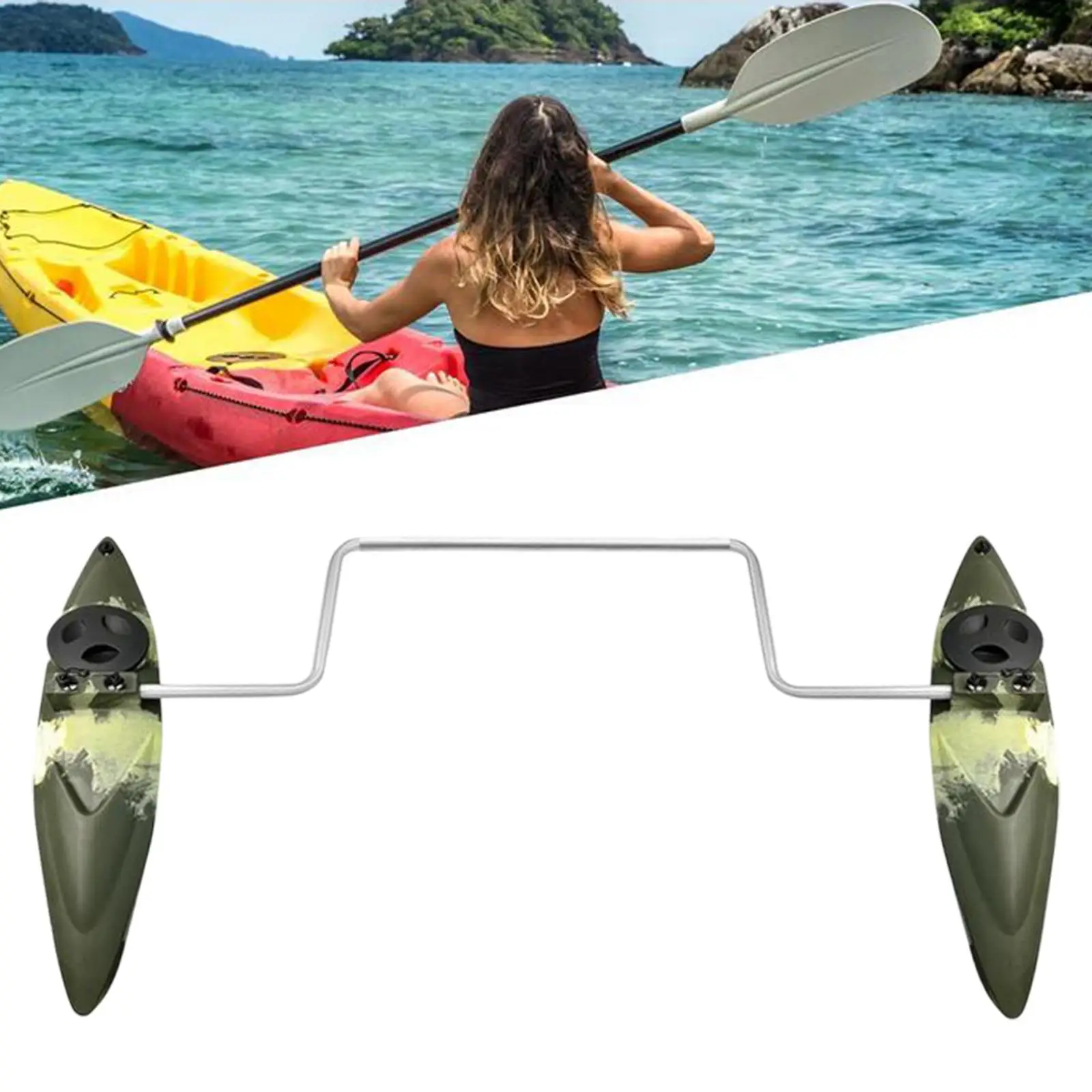 

Kayak Stabilizers Outrigger Floats Easy Installation Stabilizer System Kit for Canoes Water Sports Floating Balancing Boat