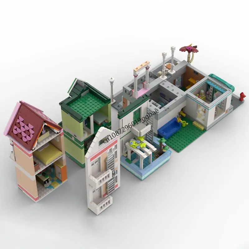 ใหม่ 2280PCS ขายร้อน City Street View มุม Apartments Store DIY สร้างสรรค์ไอเดีย childToy AssemblyPuzzle ของขวัญ MOC-42670