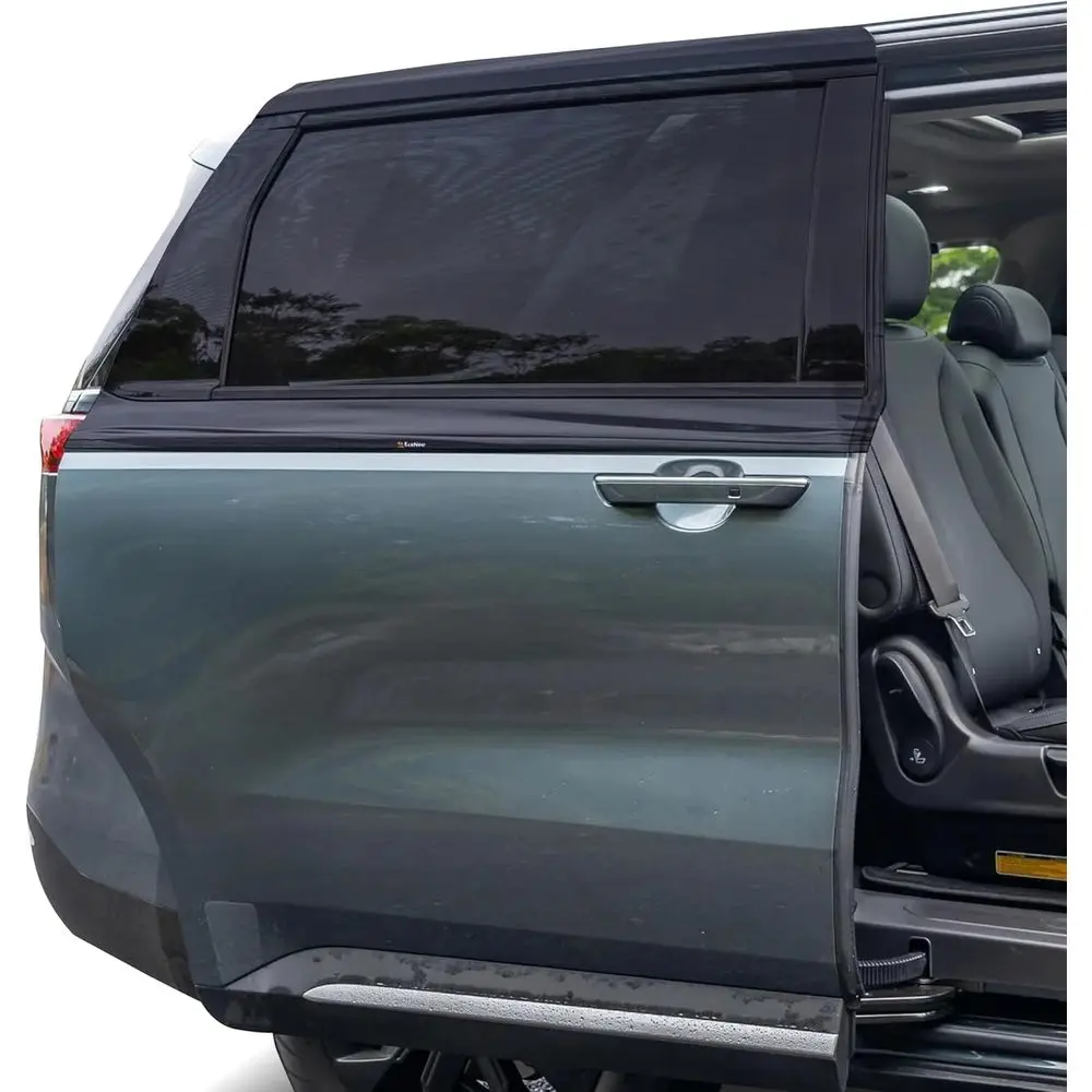 

Комплект из 2 эластичных сетчатых шторок для боковых окон минивэнов и MPV, для задних раздвижных дверей - защита от УФ-излучения для комфорта ребенка и пассажиров