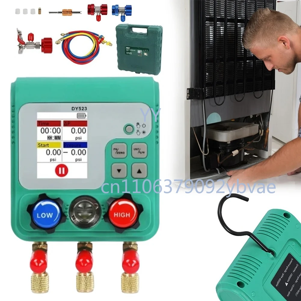 

0-6000Kpa Digital Refrigeration Pressure Gauge Vacuum Pressure Tester HVAC Air Conditioner Tool