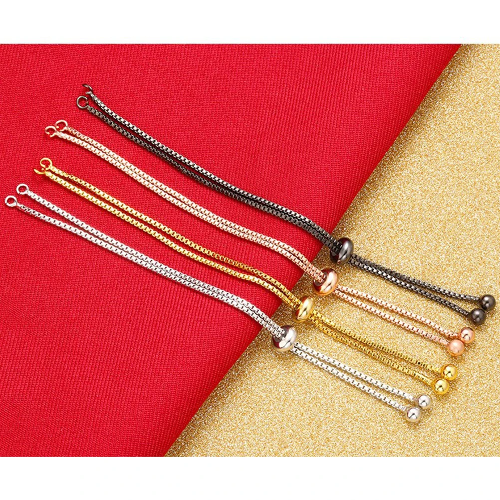 

4 шт. готовый регулируемый браслет DIY латунный материал ручная цепочка ювелирные изделия полуфабрикат аксессуары для браслетов для женщин и девочек